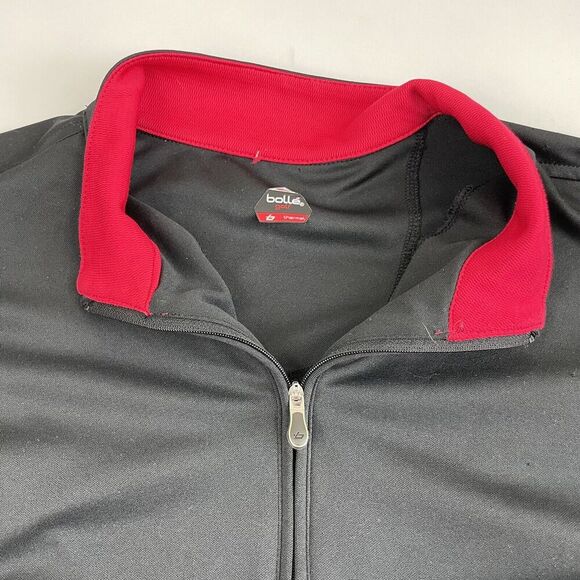 Bolle Golf THERMAL Black Red 1/4 Zip Mock Neck Long Sleeve Pullover Shirt Sz M* - Picture 3 of 7